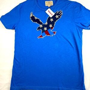 NWT American Eagle Outfitters patriotic quilted eagle 100% cotton t-shirt